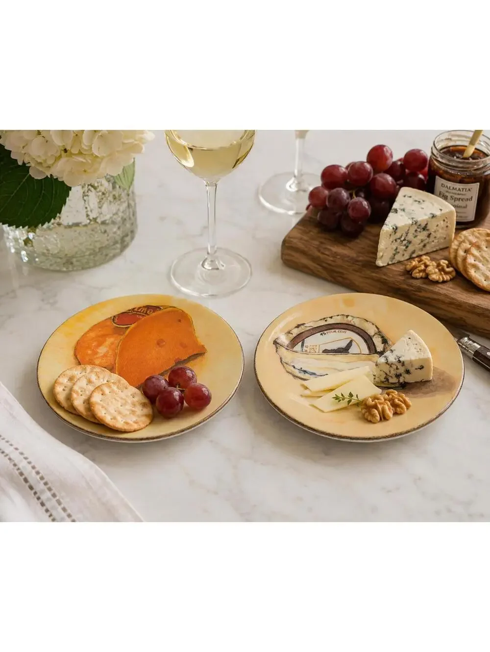 Vintage Williams Sonoma Made in Italy Cheese Plates Set of 2 5